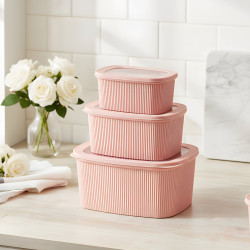 Plastic Tupperware Set - 3 Pieces